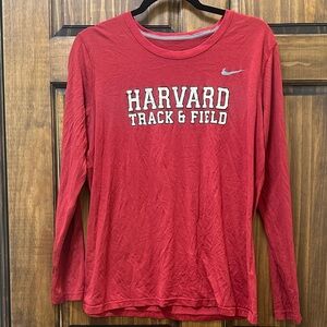 Nike Red Harvard Track & Field Long Sleeve Tee